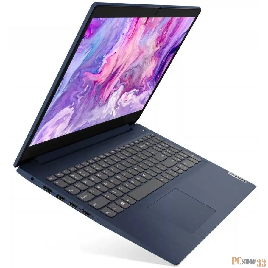 Ноутбук Lenovo IdeaPad 3 15IIL05 Core i3 1005G1 8Gb SSD512Gb Intel UHD Graphics 15.6 IPS FHD (1920x1080) Windows 10 Home blue WiFi BT Cam