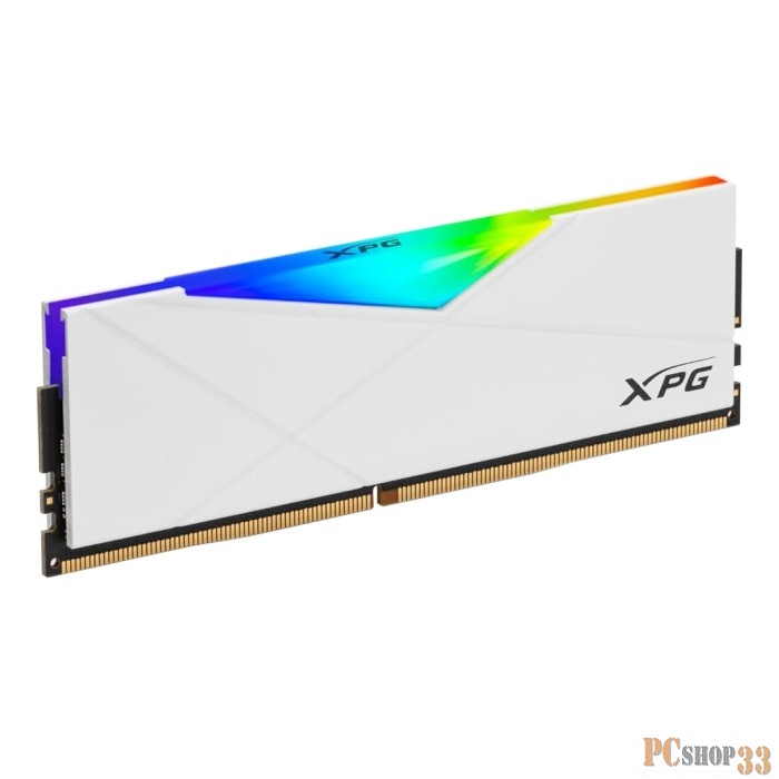 Модуль памяти ADATA 32GB DDR4 UDIMM, XPG SPECTRIX D50, 3600MHz CL18-22-22, 1.35V, RGB, Белый Радиатор