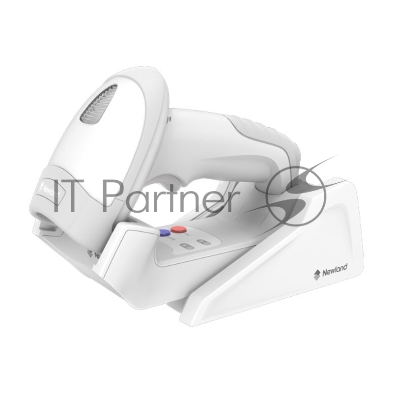 Сканер штрих-кода HR32 Marlin II 2D CMOS Mega Pixel Wireless Bluetooth Health care Handheld Reader (white antimicrobial surface) with Stand/Docking Station, USB cable and multiplug adapter.