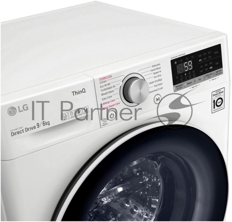 Стиральная машина LG F4DV509S0E пан.англ. класс: B загр.фронтальная макс.:9кг (с сушкой) белый