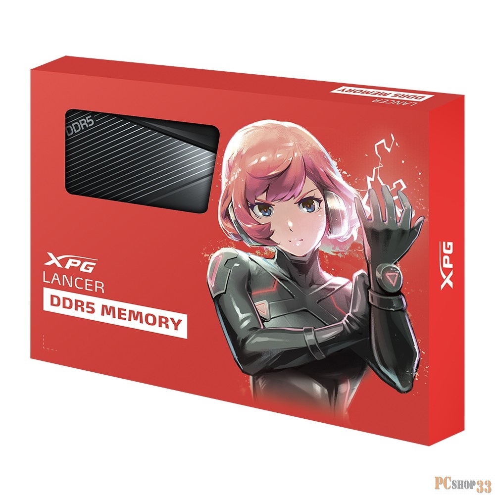 Модуль памяти ADATA 16GB (2 x 8Gb) DDR5 UDIMM, XPG LANCER, 5200 MHz CL38-38-38, 1.25V, Черный Радиатор