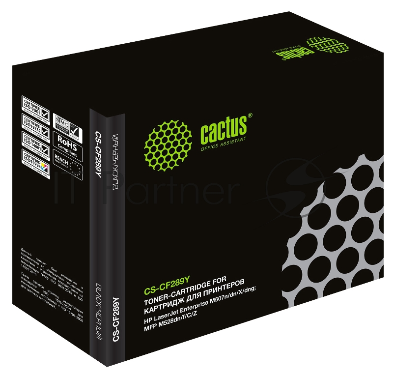 Картридж лазерный Cactus CS-CF289Y черный (20000стр.) для HP LJ M507/MFP M528