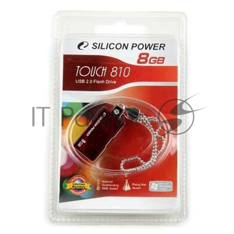 Флеш Диск Silicon Power 8Gb Touch 810 SP008GBUF2810V1R USB2.0 красный