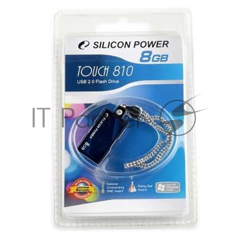 Флеш Диск Silicon Power 8Gb Touch 810 SP008GBUF2810V1B USB2.0 синий