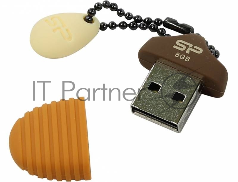 Флеш Диск Silicon Power 8Gb Mobile T30 SP008GBUF2T30V1E USB2.0 коричневый