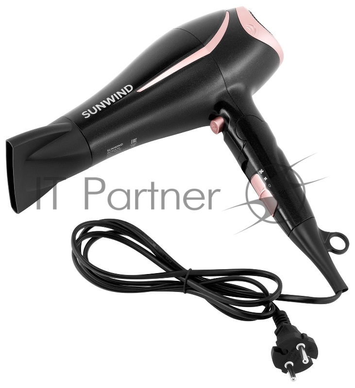 Фен SunWind SUHD 550 2200Вт черный/розовое золото