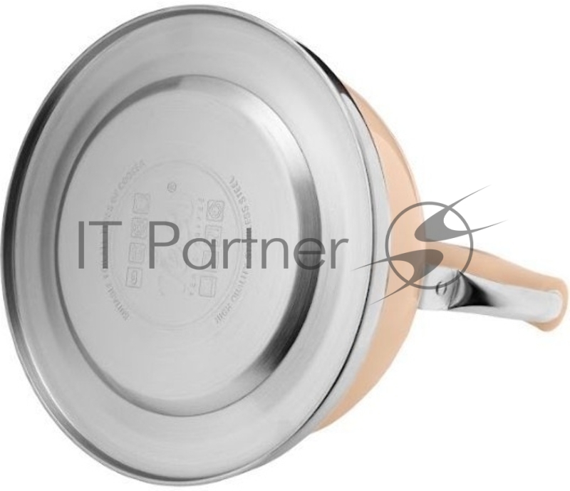 Чайник для плиты TECO TC-125-BG кремовый 3л нержавейка, со свистком