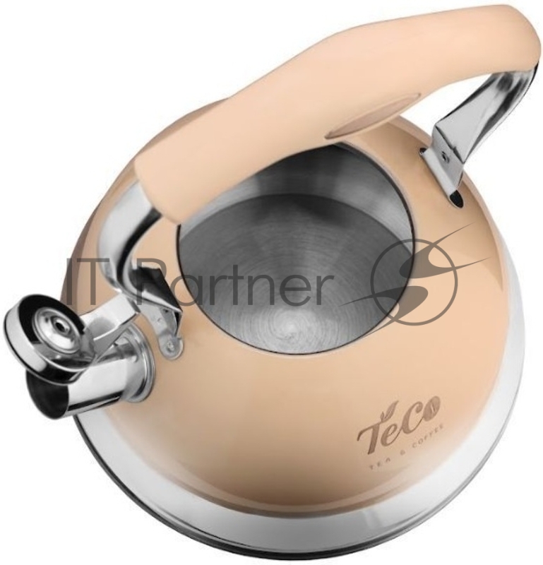 Чайник для плиты TECO TC-125-BG кремовый 3л нержавейка, со свистком