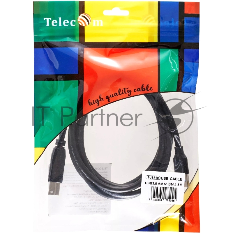 Кабель соединительный Telecom TUS710-1.8M USB3.0 Am/Bm 1,8m Telecom (TUS710-1.8M)