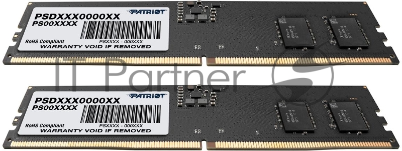 Память DDR5 2x8Gb 4800MHz Patriot PSD516G4800K Signature RTL PC5-38400 CL40 DIMM ECC 288-pin 1.1В