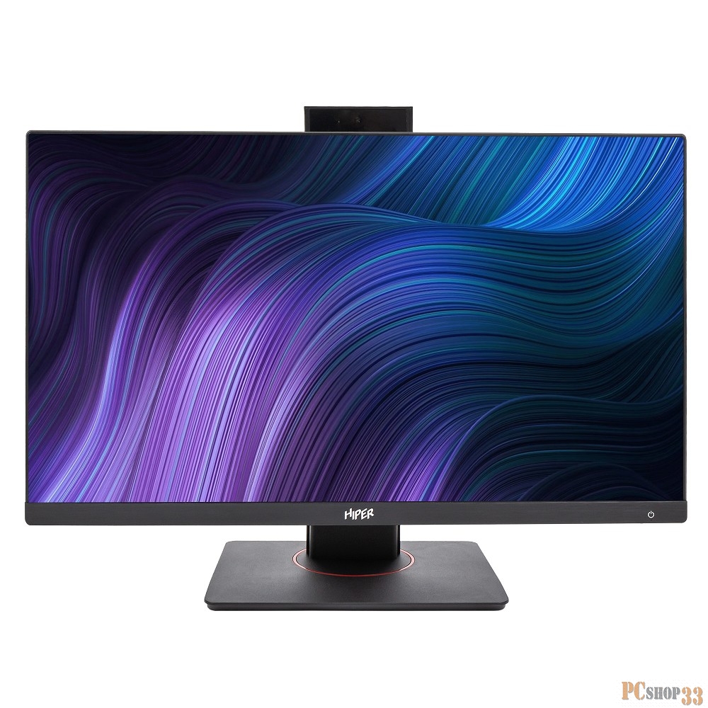 Моноблок Hiper V6 23.8 Full HD i3 12100 (3.3) 8Gb SSD256Gb UHDG DVDRW Windows 10 Professional GbitEth WiFi BT клавиатура мышь Cam черный 1920x1080