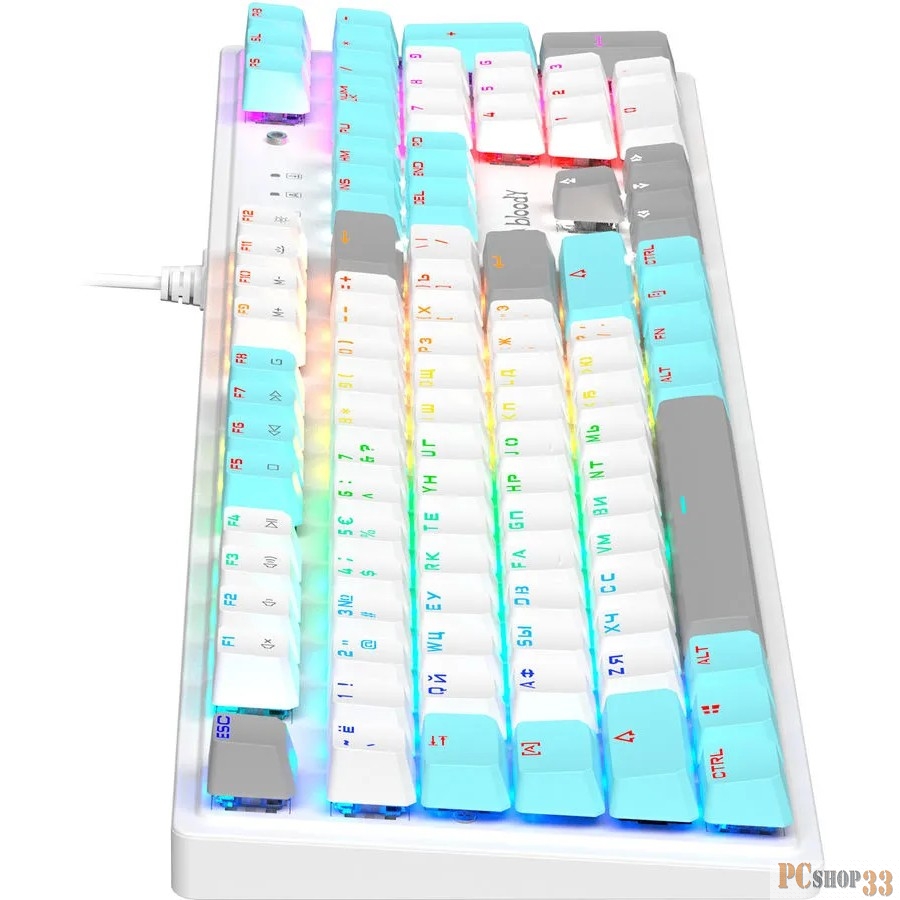 Клавиатура A4Tech Bloody S510R механическая белый USB for gamer LED