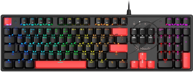 Клавиатура A4Tech Bloody S510R механическая черный USB for gamer LED