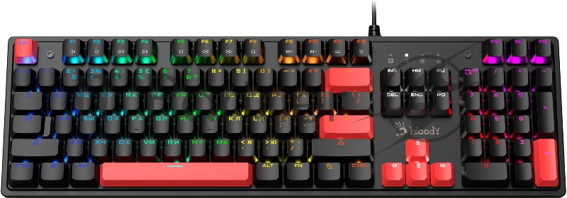 Клавиатура A4Tech Bloody S510R механическая черный USB for gamer LED