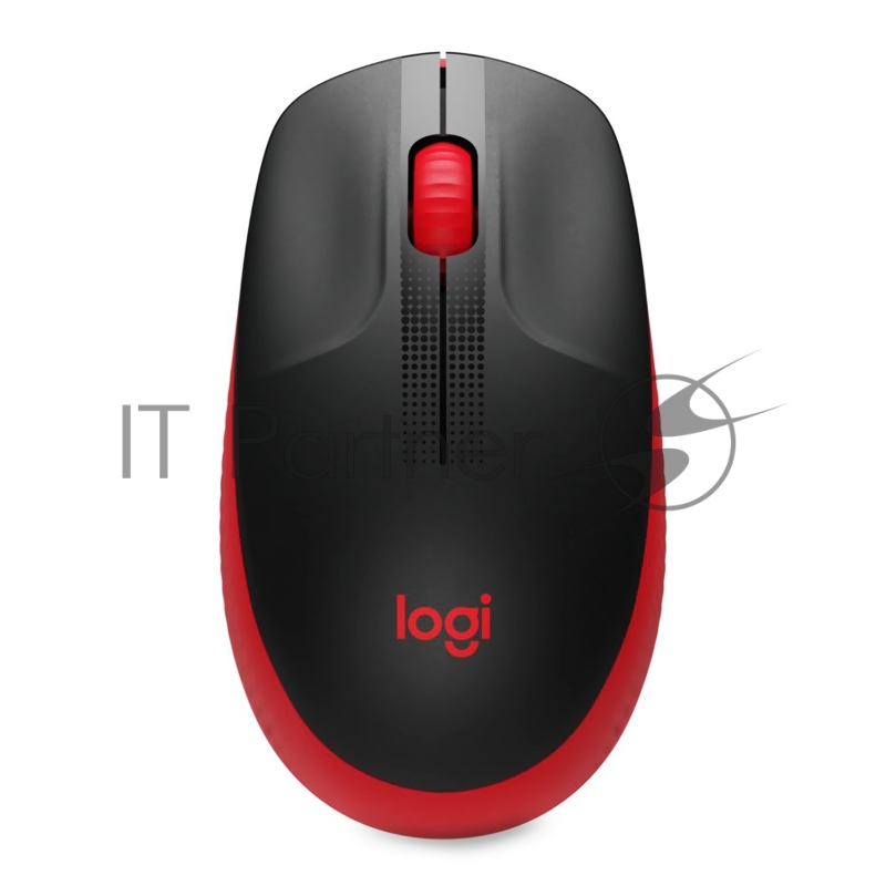 Мышь Logitech M190 красный/черный оптическая (1000dpi) беспроводная USB (2but)