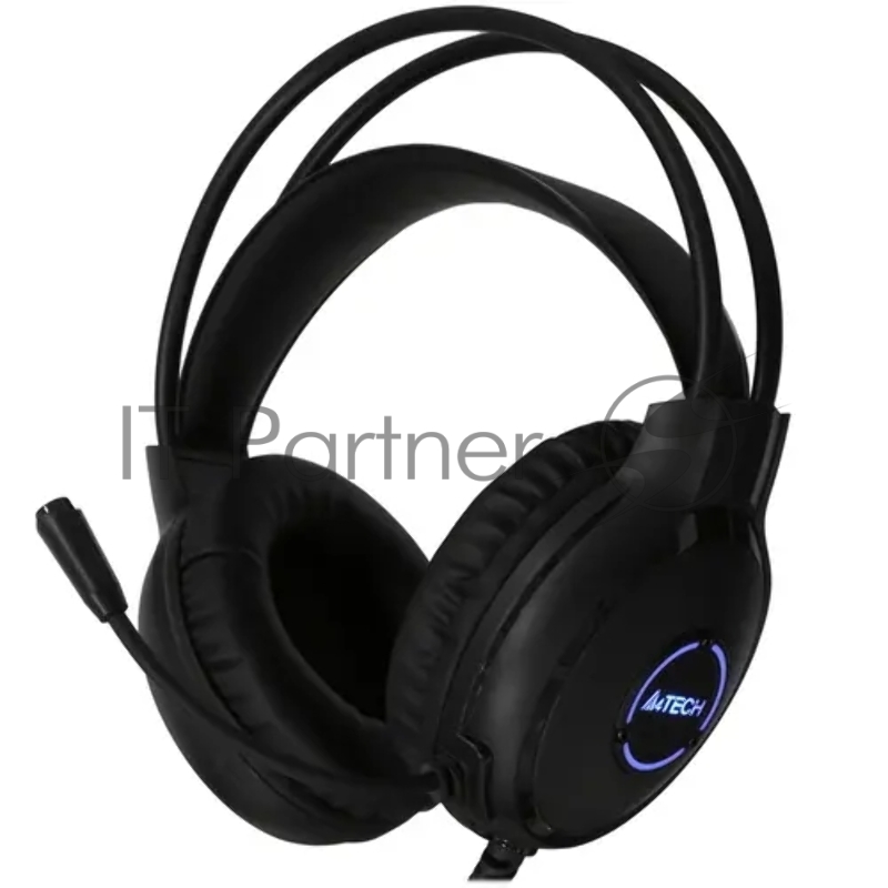 Наушники с микрофоном A4Tech Fstyler FH300U черный 2м накладные USB оголовье