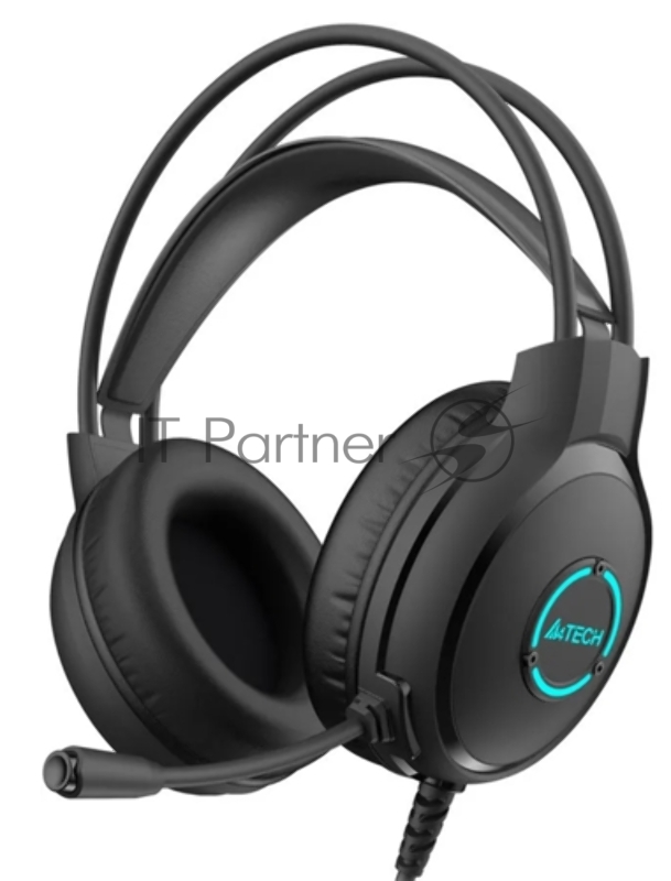 Наушники с микрофоном A4Tech Fstyler FH300U черный 2м накладные USB оголовье