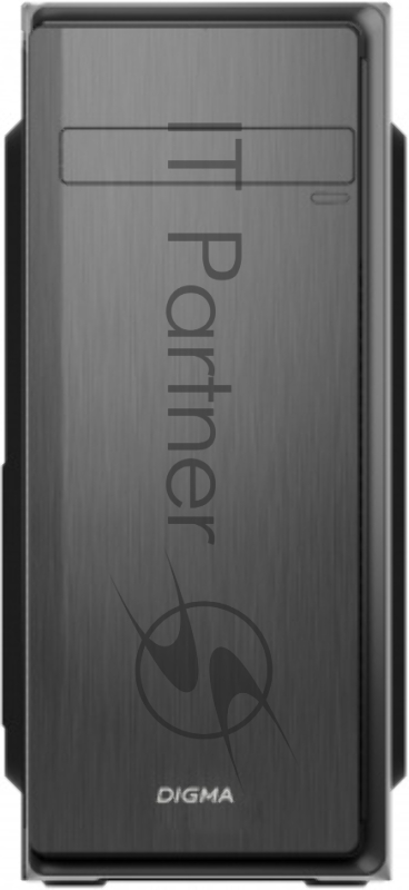 Корпус Digma DC-ATX100-U2 черный без БП ATX 2xUSB2.0 audio
