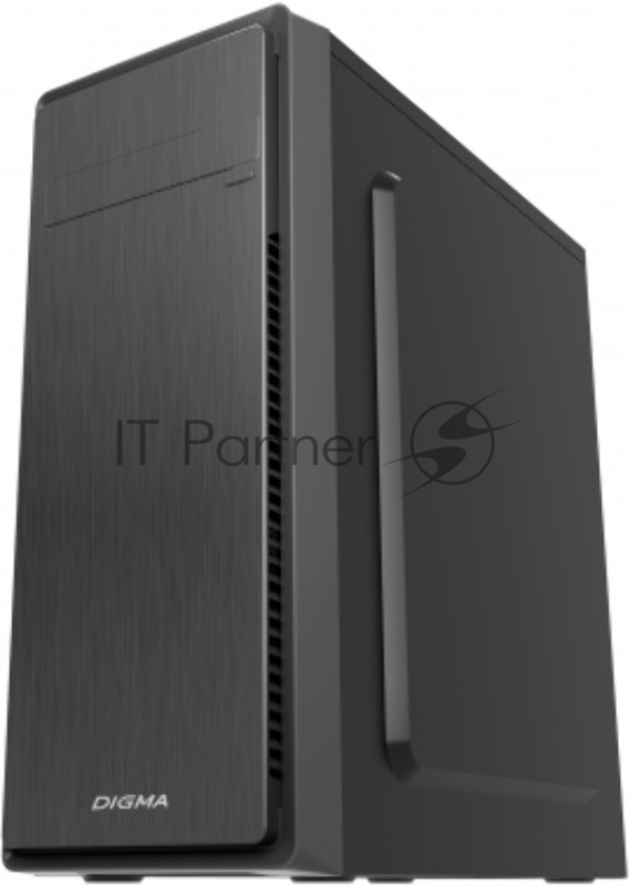 Корпус Digma DC-ATX100-U2 черный без БП ATX 2xUSB2.0 audio