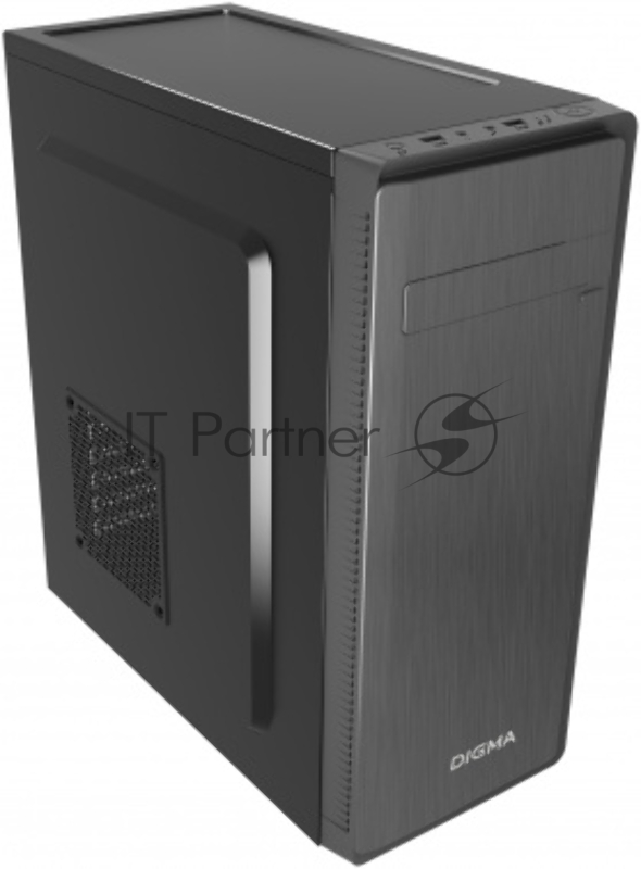 Корпус Digma DC-ATX100-U2 черный без БП ATX 2xUSB2.0 audio