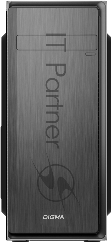 Корпус Digma DC-ATX100-U2 черный без БП ATX 2xUSB2.0 audio