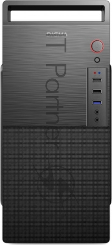 Корпус Digma DC-MATX101-U2 черный без БП mATX 1x80mm 1x92mm 2x120mm 2xUSB2.0 audio