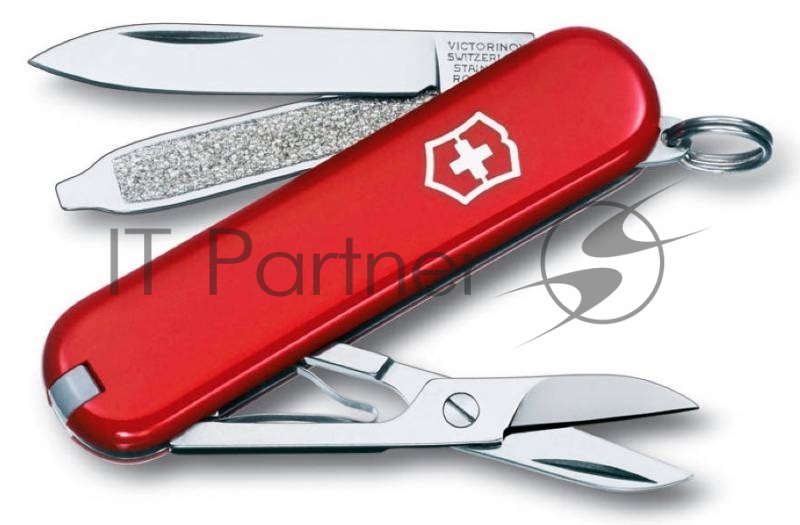 Нож перочинный Victorinox Classic (0.6223-012) 58мм 7функций красный подар.коробка