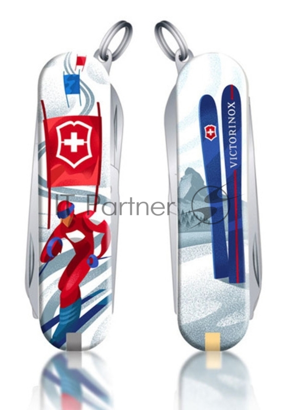 Нож перочинный Victorinox Classic LE2020 Ski Race (0.6223.L2008) 58мм 7функций синий/рисунок