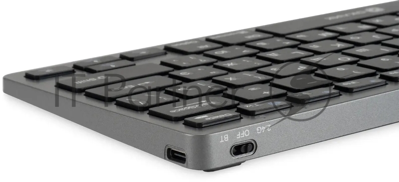 Клавиатура Оклик 835S черный/серый USB беспроводная BT/Radio slim Multimedia (1696467)