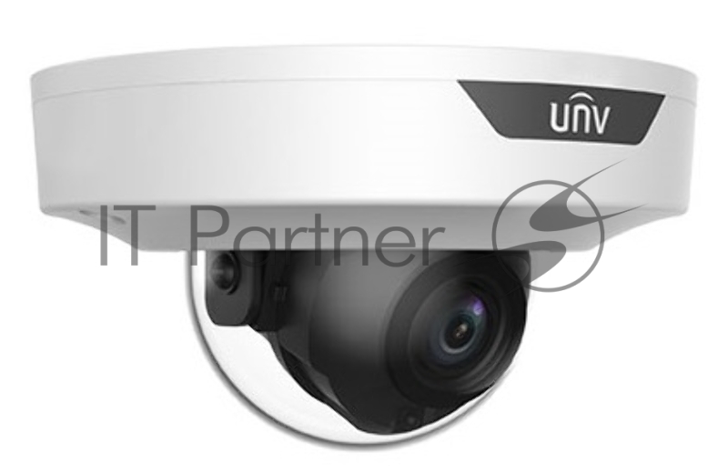 Видеокамера Uniview IP купольная Cable-free, 1/3 4 Мп КМОП @ 30 к/с, ИК-подсветка до 30м., LightHunter 0.003 Лк @F1.6, объектив 2.8 мм, WDR, 2D/3D DNR, Ultra 265, H.265, H.264, MJPEG, 3 потока, встро