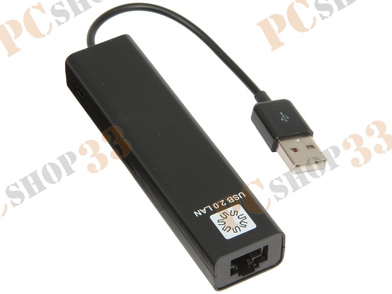 Кабель 5bites UA2-45-06BK Кабель-адаптер USB2.0 / 3*USB2.0 / RJ45 100MB / BLACK