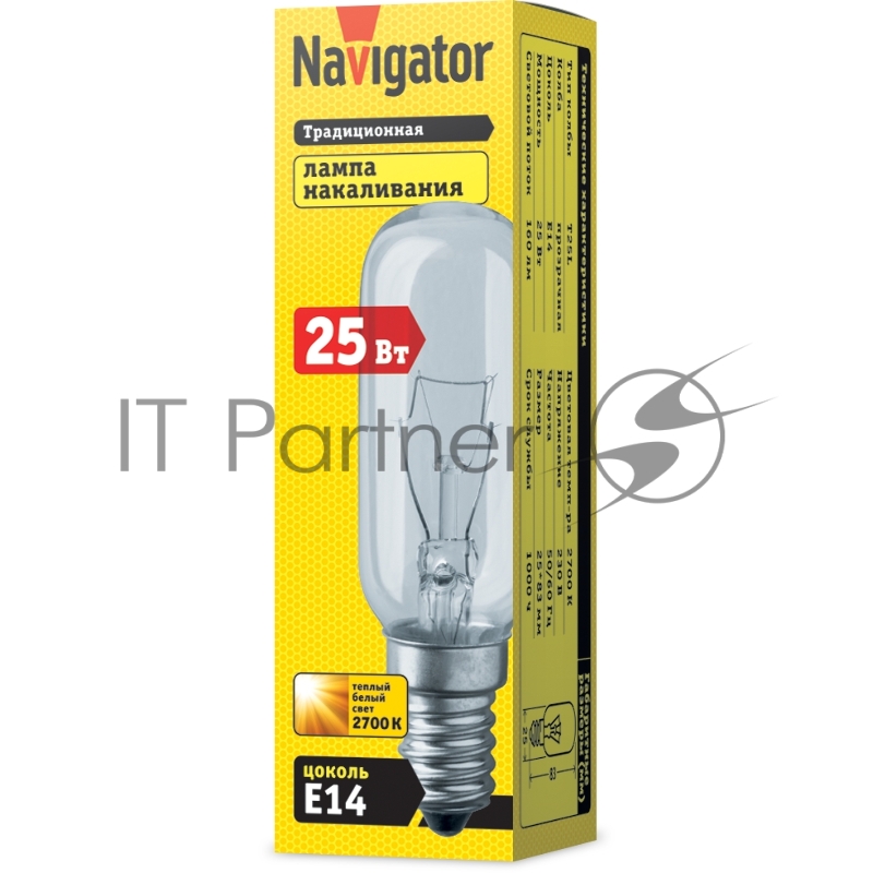 Лампа накаливания 61 205 NI-T25L-25-230-E14-CL Navigator 61205
