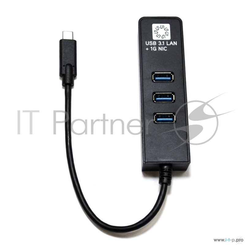 Кабель 5bites UA3C-45-10BK Кабель-адаптер USB3.1 / 3*USB3.0 / RJ45 1G / BLACK