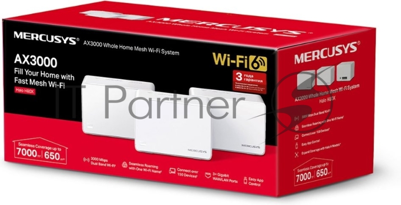 Домашняя Mesh Wi-Fi 6 система AX3000