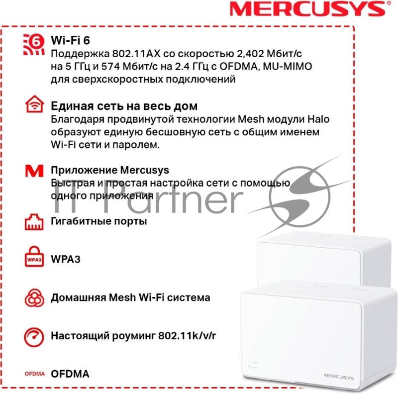 Домашняя Mesh Wi-Fi 6 система AX3000