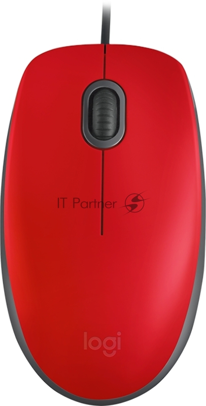 Мышь Logitech Mouse M110 Silent USB Red Ret