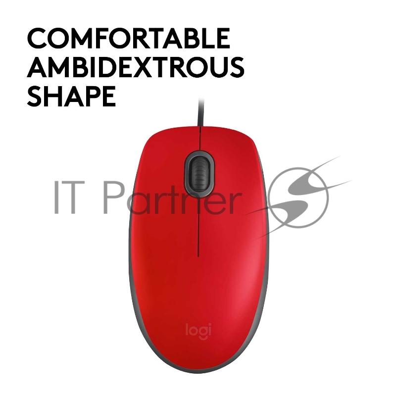 Мышь Logitech Mouse M110 Silent USB Red Ret
