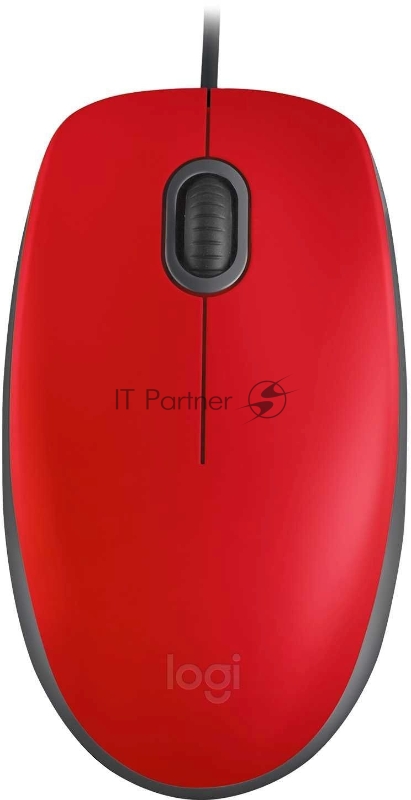 Мышь Logitech Mouse M110 Silent USB Red Ret
