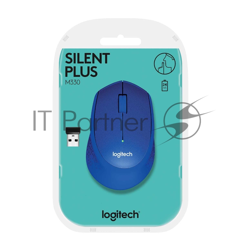 Мышь 910-004910 Logitech M330 SILENT PLUS - BLUE - 2.4GHZ - EMEA