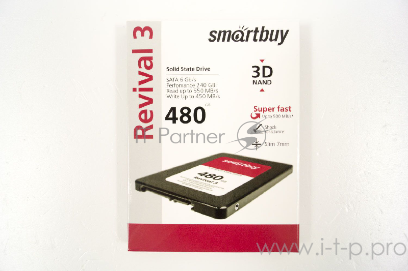 накопитель Smartbuy SSD 480Gb Revival 3 SB480GB-RVVL3-25SAT3 {SATA3.0, 7mm}