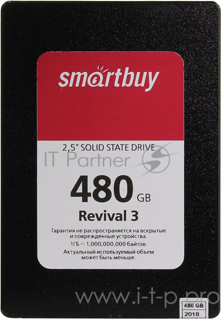 накопитель Smartbuy SSD 480Gb Revival 3 SB480GB-RVVL3-25SAT3 {SATA3.0, 7mm}