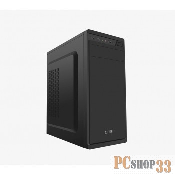 Корпус CBR PCC-ATX-J02-450W2 ATX Miditower J02, c БП PSU-ATX450-08EC (450W/80mm), 2*USB 2.0, HD Audio+Mic, кабель питания 1.2м, Black