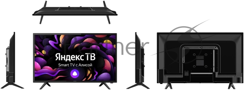 Телевизор IRBIS 32H1 YDX 197BS2, 32,1366x768, 16:9,Tuner(DVB-T2/DVB-S2/DVB-C Android 9.0 Pie, Yandex,1GB/8GB,Wi-Fi, Input (AV RCA, USB, HDMI,YPbPr mini,LAN, CI+), Output (3,5mm,Coaxial),Bl