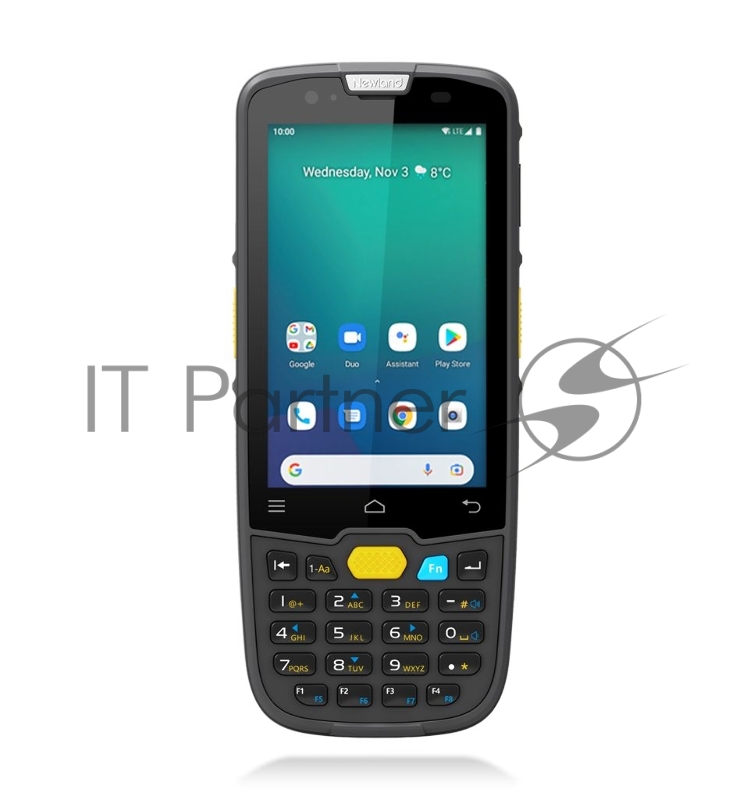 Терминал сбора данных Mobile Computer with 4 touchscreen, 2D CMOS imager with Laser Aimer (CM6x), 4GB/64GB, BT, WiFi, 4G, GPS, NFC, Camera. USB cable, rubber boot, battery and multi plug adapter. OS: Android 11 GMS.