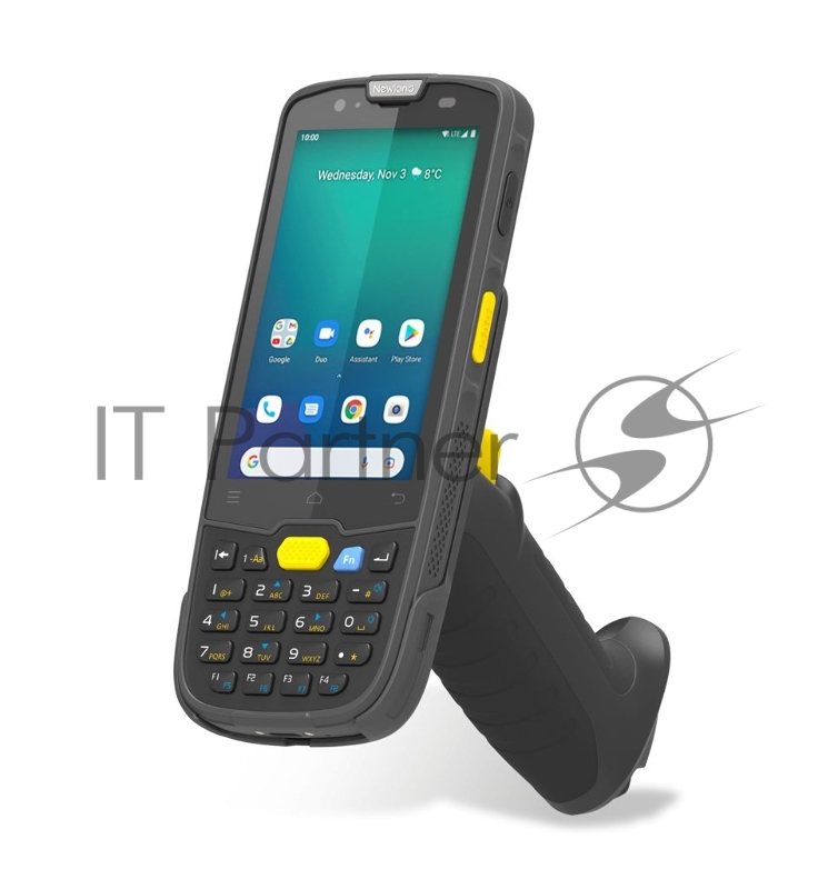 Терминал сбора данных Mobile Computer with 4 touchscreen, 2D CMOS imager with Laser Aimer (CM6x), 4GB/64GB, BT, WiFi, 4G, GPS, NFC, Camera. USB cable, rubber boot, battery and multi plug adapter. OS: Android 11 GMS.