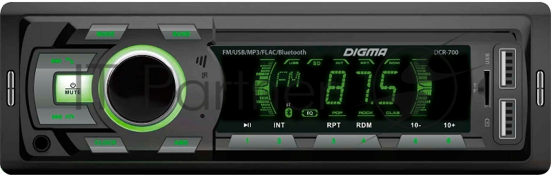 Автомагнитола Digma DCR-700 1DIN 4x50Вт