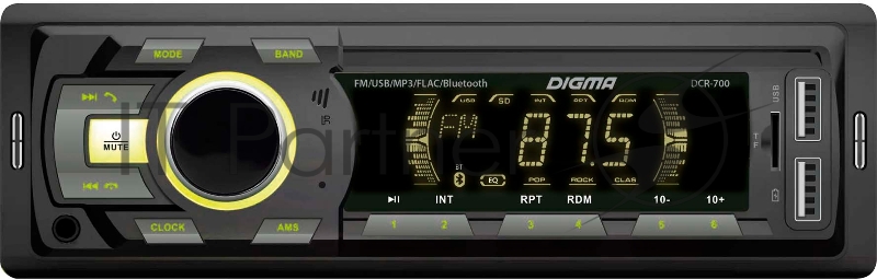 Автомагнитола Digma DCR-700 1DIN 4x50Вт