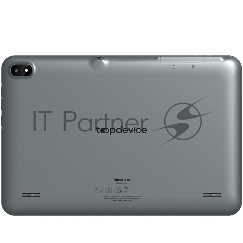 Планшет Topdevice Tablet A10, 10.1 (1280x800) IPS, HMS Android 11, up to 2.0GHz 4-core Unisoc Tiger T310, 3/32GB, 4G, GPS, BT 5.0, WiFi, USB Type-C, microSD card slot, Single SIM card, call function, 2.0MP front cam + 5.0MP rear cam, 5000mAh bat, gre