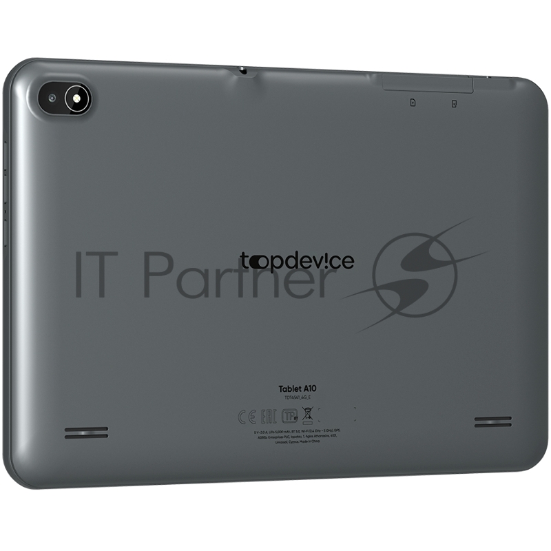 Планшет Topdevice Tablet A10, 10.1 (1280x800) IPS, HMS Android 11, up to 2.0GHz 4-core Unisoc Tiger T310, 3/32GB, 4G, GPS, BT 5.0, WiFi, USB Type-C, microSD card slot, Single SIM card, call function, 2.0MP front cam + 5.0MP rear cam, 5000mAh bat, gre