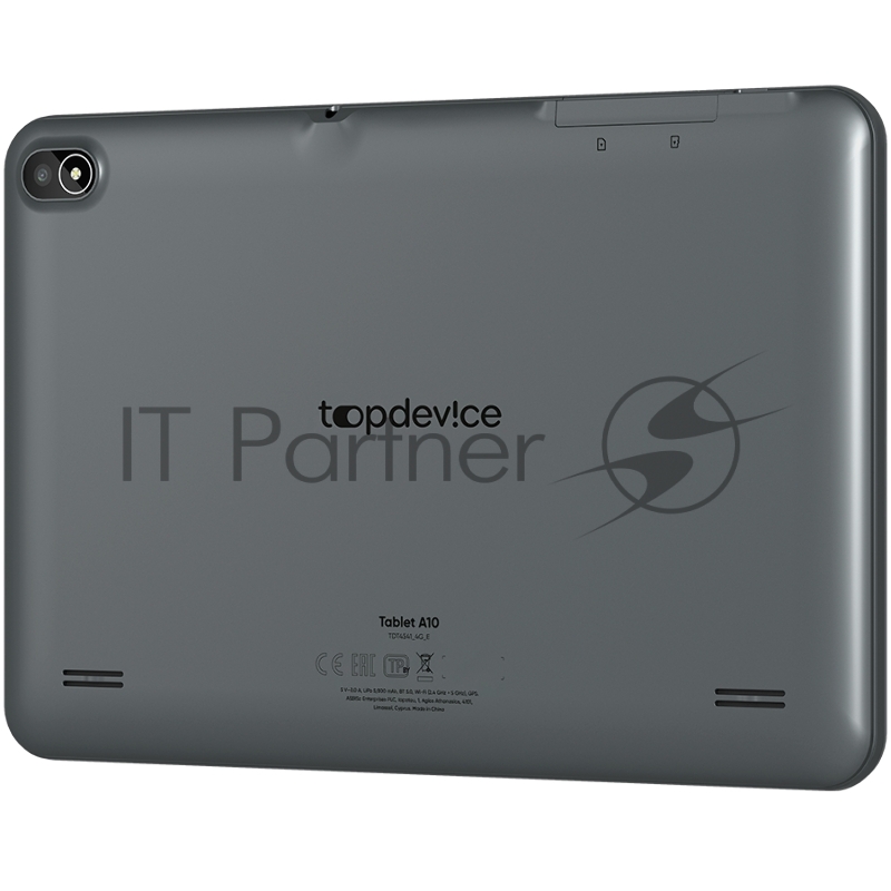Планшет Topdevice Tablet A10, 10.1 (1280x800) IPS, HMS Android 11, up to 2.0GHz 4-core Unisoc Tiger T310, 3/32GB, 4G, GPS, BT 5.0, WiFi, USB Type-C, microSD card slot, Single SIM card, call function, 2.0MP front cam + 5.0MP rear cam, 5000mAh bat, gre